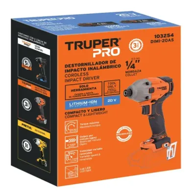 Atornillador Impacto Inalámbrico 20v Truper Pro Sin Batería