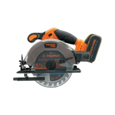 Sierra Circular Inalámbrica 6.1/2' 20v Truper Pro 1 Batería