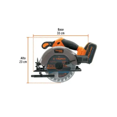 Sierra Circular Inalámbrica 6.1/2' 20v Truper Pro 1 Batería