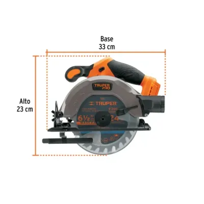 Sierra Circular Inalámbrica 6.1/2' 20v Truper Pro