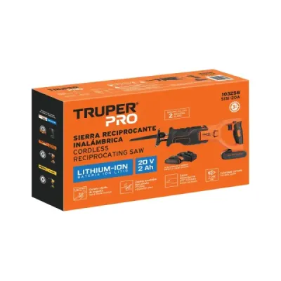 Sierra Reciprocante Sable Inalámbrica 20v Truper Pro Batería