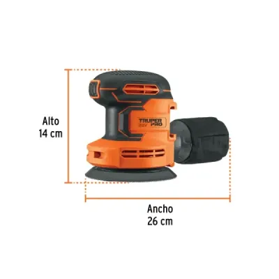Lijadora Roto-orbital Inalámbrica 5' 20v Truper Pro