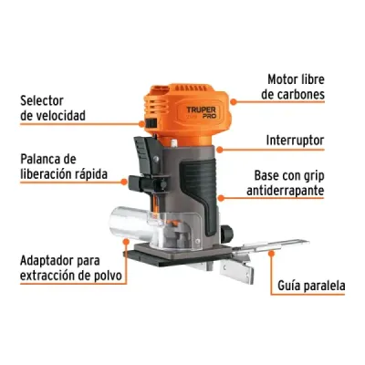 Ruteadora Compacta Inalámbrica 20v Truper Pro Sin Batería