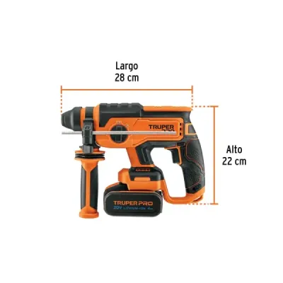 Taladro Percutor Inalámbrico Sds Plus 2j 20v Truper Pro