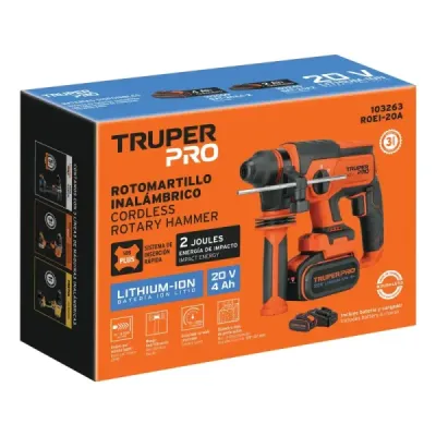 Taladro Percutor Inalámbrico Sds Plus 2j 20v Truper Pro