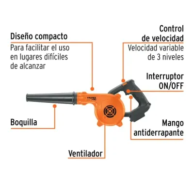 Sopladora Inalámbrica 20v 72 Cfm Truper Pro Sin Batería