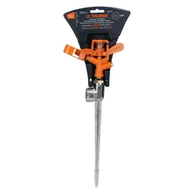 Aspersor Metálico 1 Vía Estaca 20 Cm Truper Doble Chorro