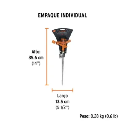 Aspersor Metálico 1 Vía Estaca 20 Cm Truper Doble Chorro