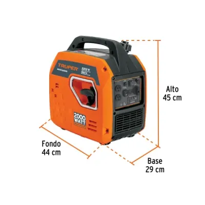 Generador Inversor 2200 W Truper Silencioso Encendido Manual