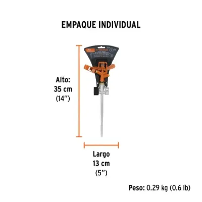 Aspersor Metálico 2 Vías Estaca 20 Cm Truper Doble Chorro