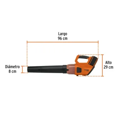 Sopladora Inalámbrica Turbo 40v Truper Pro Cargador Batería