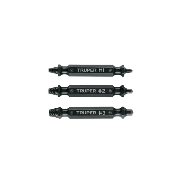 Set 3 Puntas Extractoras De Tornillos Truper Zanco 1/4' (PUNE-3 - 103311)