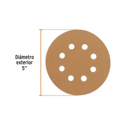 Set 5 Lijas Lijadora Roto-orbital 5' Truper Grano 150