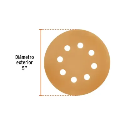 Set 5 Lijas Lijadora Roto-orbital 5' Truper Grano 400