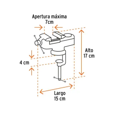 Prensa Banco Para Joyero 2.1/2' Truper Protector De Gomas