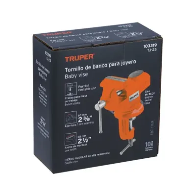 Prensa Banco Para Joyero 2.1/2' Truper Protector De Gomas