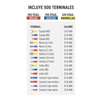 Alicate Crimpador Cable 8' Truper Ponchador 500 Terminales