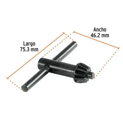 Llave Para Mandril 1/4' Universal Truper 45g En Acero