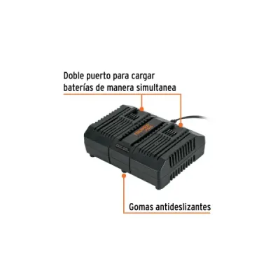 Cargador Dual + Baterías Para Herramientas 20v Truper Pro