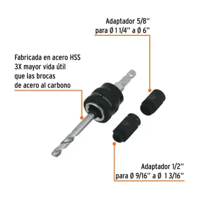 Mandril Sierra Copa Cambio Rápido Universal Truper Expert