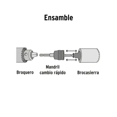 Mandril Sierra Copa Cambio Rápido Universal Truper Expert