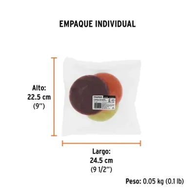 Set 3 Esponjas Poliuretano Polichadora 5' Truper Multiusos