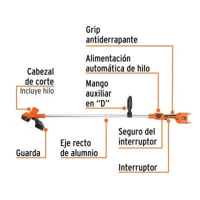 Guadaña Inalámbrica 13' 40v 2mm Truper Pro Sin Batería