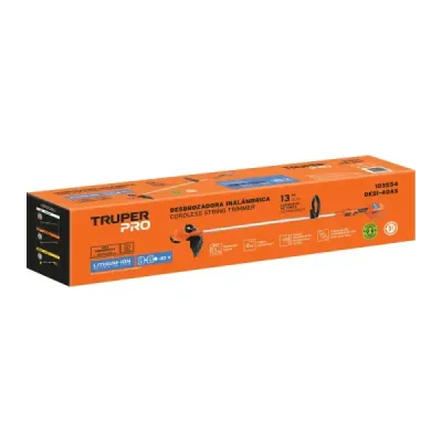 Guadaña Inalámbrica 13' 40v 2mm Truper Pro Sin Batería