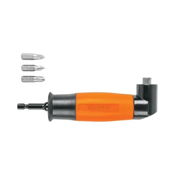 Adaptador Angular Atornillador Impacto 1/4' Truper 3 Puntas (ADI-14 - 103594)