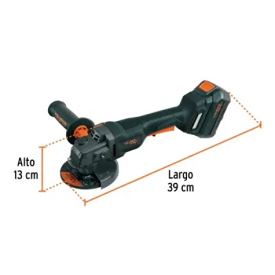 Pulidora Angular Inalámbrica 4.1/2' 20v Truper Max Batería