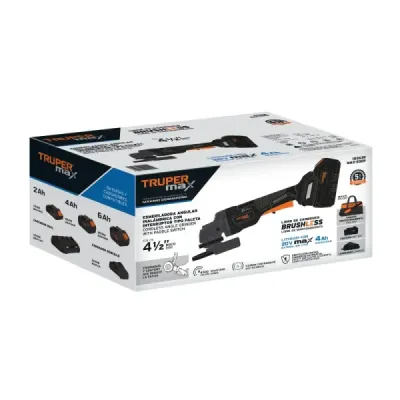Pulidora Angular Inalámbrica 4.1/2' 20v Truper Max Batería