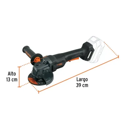 Pulidora Angular Inalámbrica 4.1/2' 20v Truper Max
