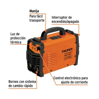 Soldador Inversor 130a 2 Fases Truper 120-220v 4 Soldaduras