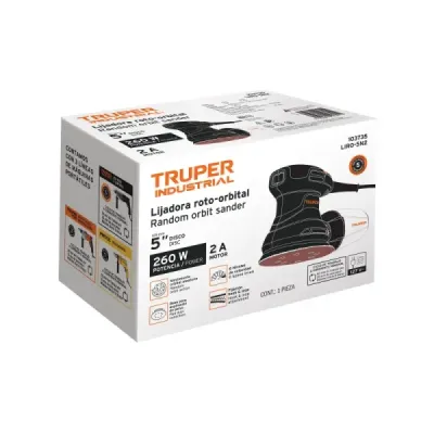 Lijadora Roto-orbital 5' 260 W Truper Industrial 12500 Opm