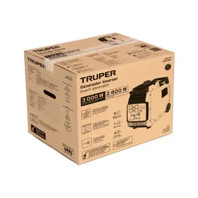 Generador Inversor 3000 W Truper Silencioso Encendido Manual