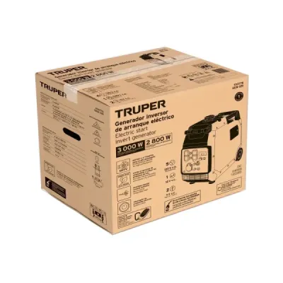 Generador Inversor 3000 W Truper Silencioso Control Remoto