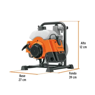Motobomba Gasolina Autocebante 2 Hp Truper 140l/min