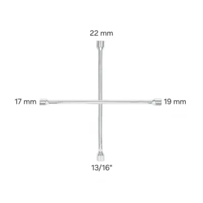 Cruceta Para Llanta Carro 18' Copa 17-19-22mm 13/16' Truper