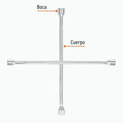 Cruceta Para Llanta Carro 18' Copa 17-19-22-23mm Truper