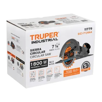 Sierra Circular 7.1/4' 1800w Truper Industrial Corte 60mm