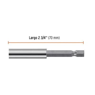 Set 5 Extensiones Puntas Magnética 1/4' Largo 70 Mm Truper