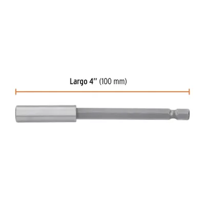 Set 5 Extensiones Puntas Magnética 1/4' Largo 100 Mm Truper