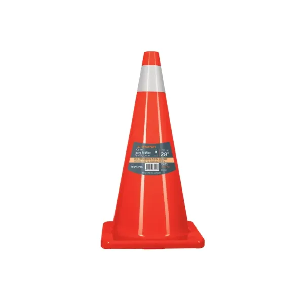 Cono Seguridad Precaución Reflectivo 70 Cm Truper 36x36 Cm (CONO-70R - 13123)