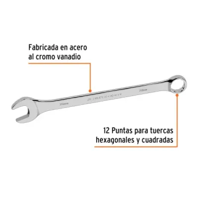 Llave Mixta Extralarga 29mm Largo 401mm Truper Cabeza 15°