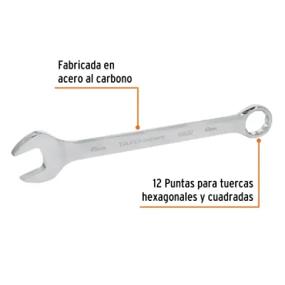 Llave Mixta Extralarga 41mm Largo 483mm Truper Cabeza 15°