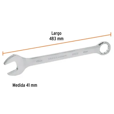 Llave Mixta Extralarga 41mm Largo 483mm Truper Cabeza 15°