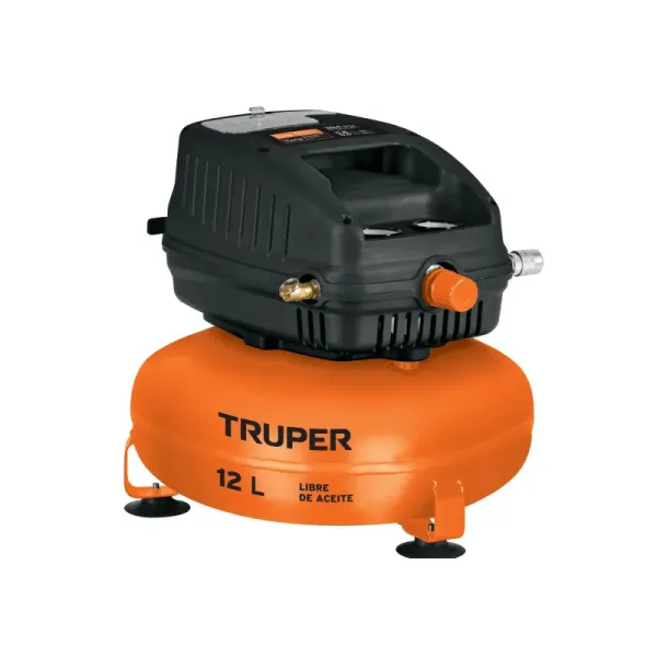 Compresor De Aire 1hp 12l Truper 100 Psi Libre De Aceite (COMP-12S - 13824)