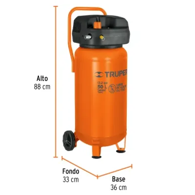 Compresor De Aire 3hp 50l Truper 116 Psi Libre De Aceite