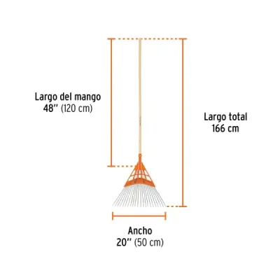 Escoba Rastrillo Metálico 22 Dientes Truper Alto Impacto