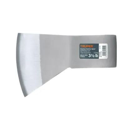 Hacha Media Labor 3.1/2 Lb Truper Sin Mango Ángulo Reducido